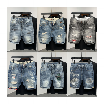 Urban Men's Knitted Cotton Elastic Shorts - Fashion Denim Style Jeans