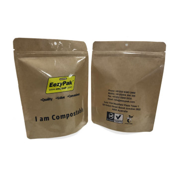 Recyclable custom made coffee bags with resealable Ziplock