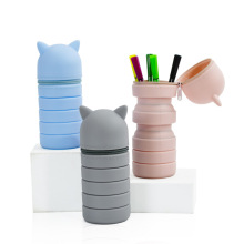 Cartoon Telescopic Pen Holder: Silicone Retractable Pen Case