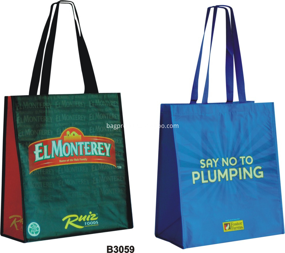 PET non-woven bag with opp laminated