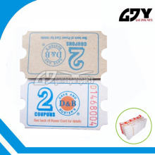 double sides ticket Lottery ticket with game paper tickets