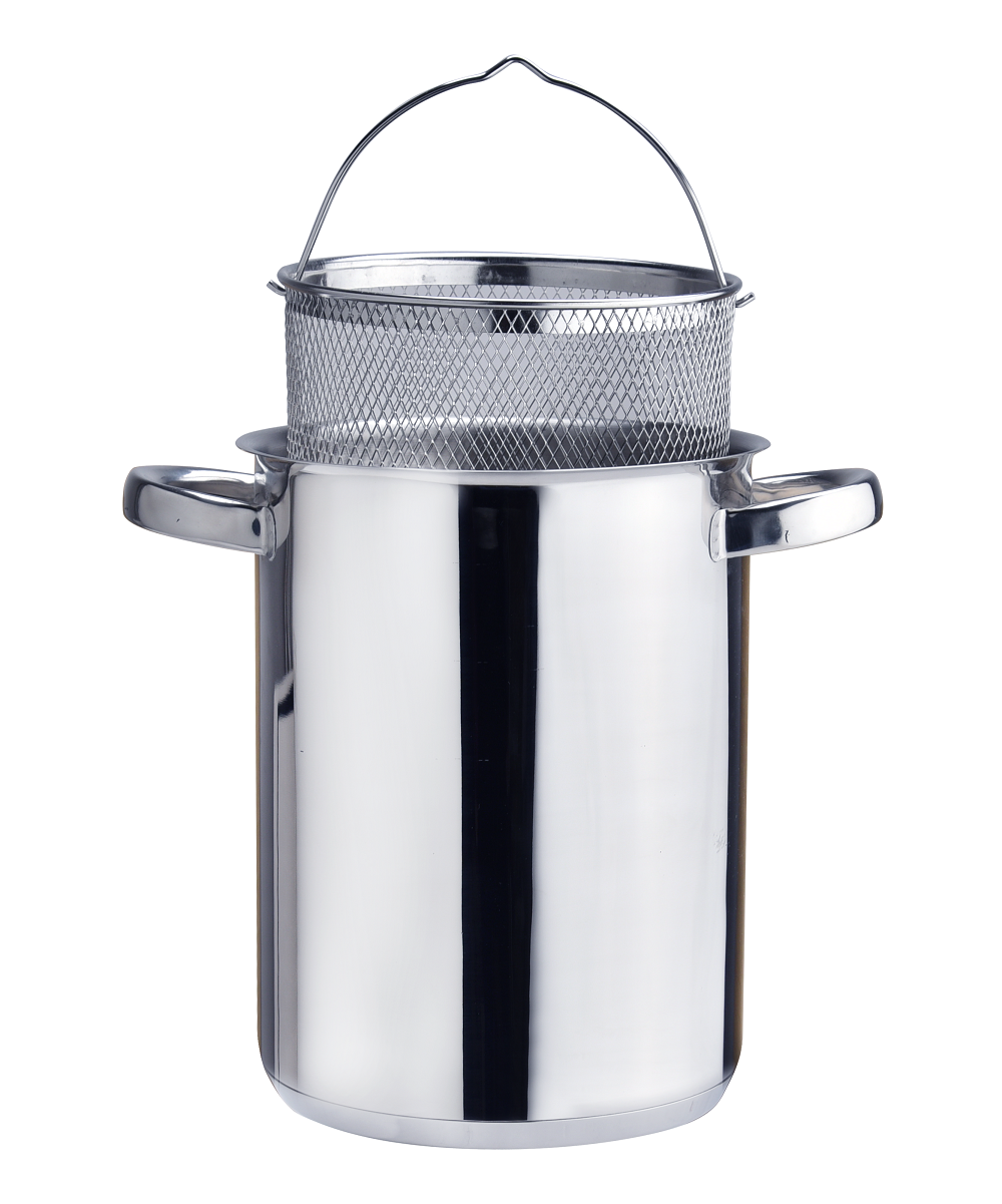 Asperges steamer pot met mesh mand glazen deksel