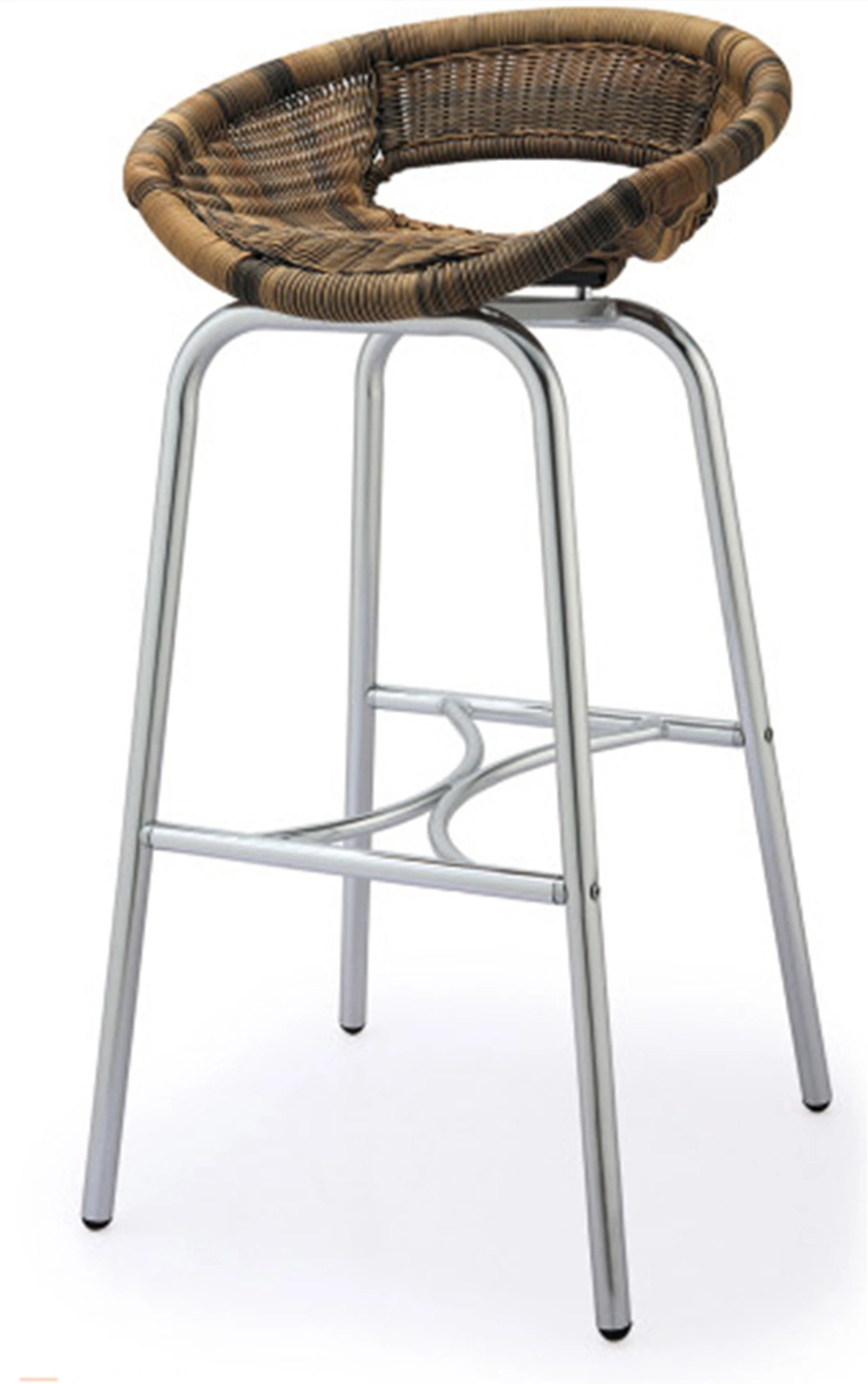 Tiny Size Restaurant Garden Kitchen Aluminum Wooden Bar Stools