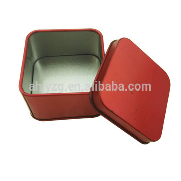 mini square shaped food grade metal candy packaging tin box