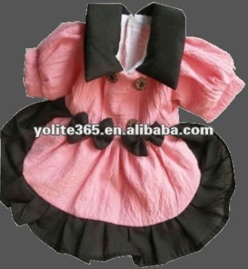 Pet crepe dress,Pet dress with frills,Pet dress with bows