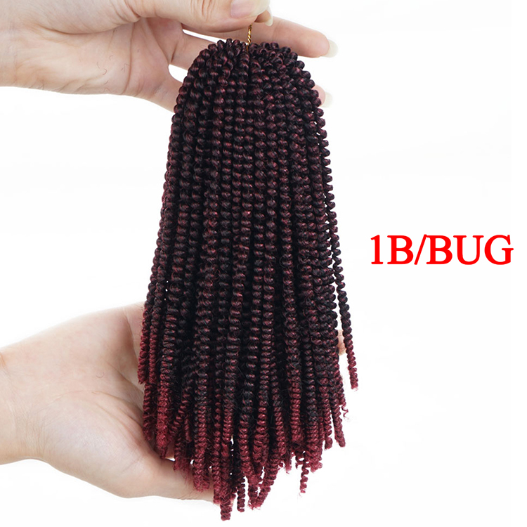 Ombre Nubian Spring Twist Hairstyles Crochet Braids Soft Synthetic Jamaican Bounce Twist Braiding Crochet Hair Extensions Bulk