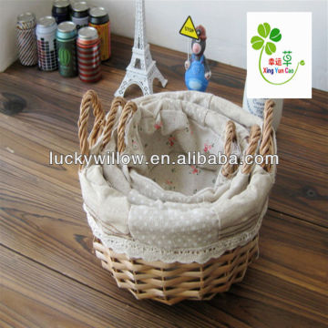 wicker fruit basket with natural willow material