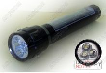 Aluminum 2v / 40ma Black / Silver Usb / Solar Led Flashlight For Promotional Gift, Solar Energy Flashlight