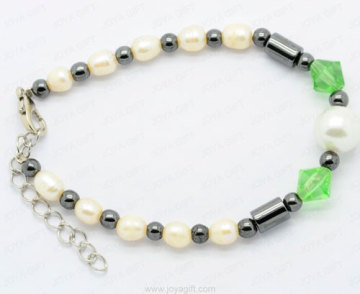 pearl hematite bracelet