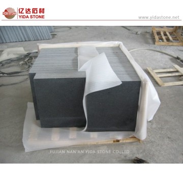 Natural black granite slab