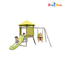 Sturdy 4 in 1 Metal Playset with Slide