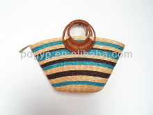 Promotion colorful wheat straw handbag