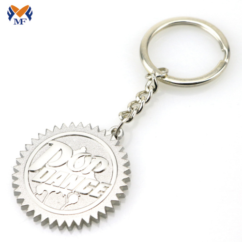 Llavero de metal con logotipo en relieve personalizado