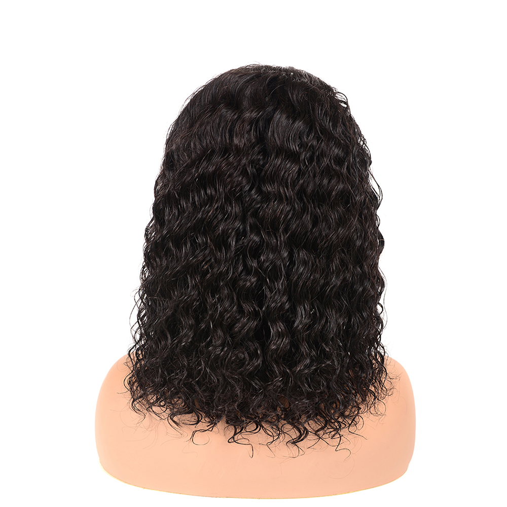 Cheap Water Pineapple Wave Curly Virgin Lace Front Wig With Lowest Price Double Drawn 13x6 Hair Extensions Bob Wigs