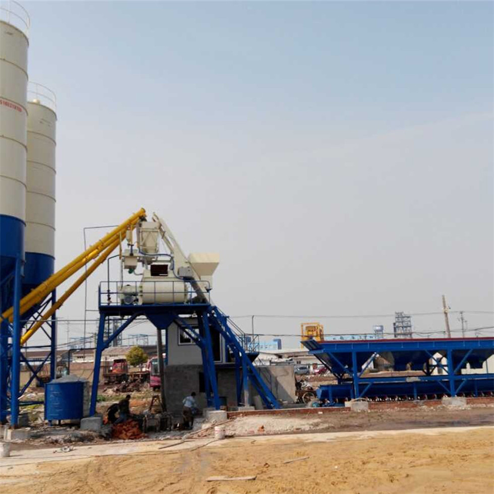 High quality HZS75 concrete batching plant for sale