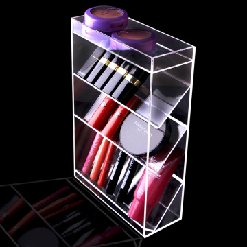 Étui de rangement multifonctionnel pour maquillage en acrylique transparent