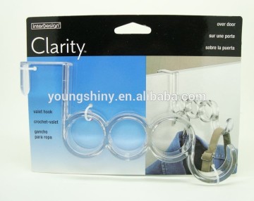 Clear Plastic Over the Door Hook Scarf Hanger Clothe Hanger