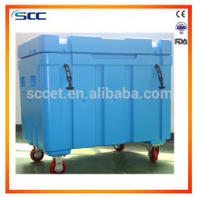 Double thick insulated dry ice storage container keep dry ice longer ice chest