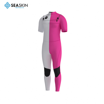 Lelaki Seaskin 3/2mm Surfing Wetsuit Dada Depan