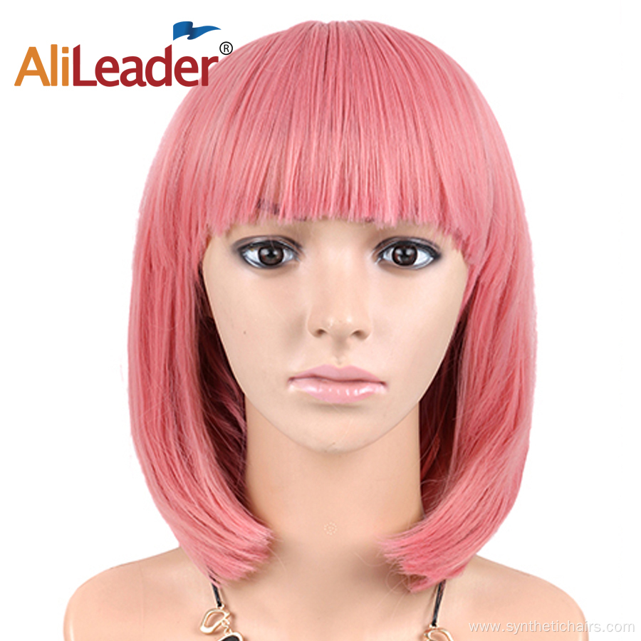 Synthetic Hair Bob Wigs Cosplay For Halloween Party