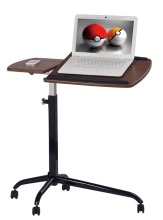 Adjustable Rolling Laptop Desk With Edge Protector