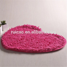 peach pink heart-shaped 100% Chenille carpet /door mat/bath room mat