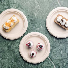 Disposable bagasse biodegradable tableware round plate