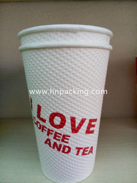 Embosing Disposable Coffee Cups with Lids