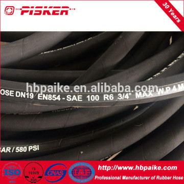 Fiber Reinforced Hydraulic Rubber Hose SAE100R6