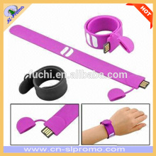 High Quality Silicone Slap Wristband USB Flash Drive Slap Bracelet USB Flash Memory