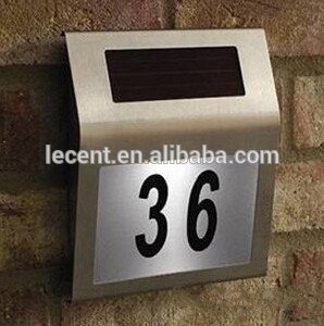 Solar house number lighting