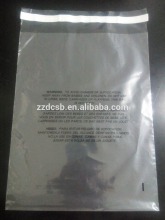 Transparent Plastic LDPE Polybag With Suffocation Warning Printing & Adhesive Strip