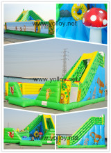 Green Forest Animals Inflatable Bouncy Slide (SL-006)