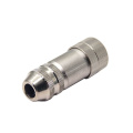 Metal 8pin m12 un conector femenino codificado