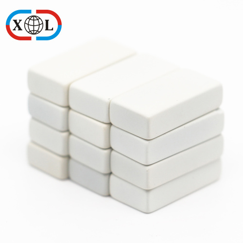 Custom Neodymium NdFeB Block Magnet White Epoxy Coating