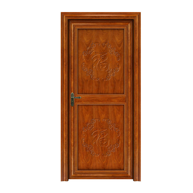 WANJIA Aluminum interior doors casement doors design with wood color Bedroom Door