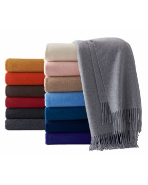 Fringed Cashmere Throw