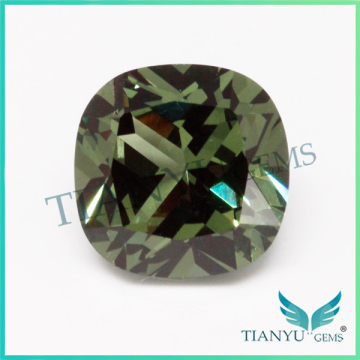 Free Sample Wholesale 12x12mm #149 Synthetic Spinel Green Precious Gem Stones
