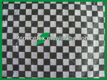 100% polyester newest printed checked velboa fabric