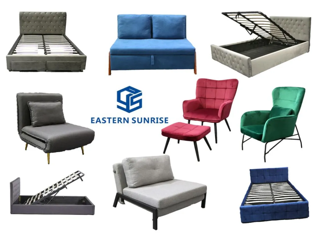Modern Design Strong Quality Bedroom Furniture Velvet Bed for Double Queen King Size