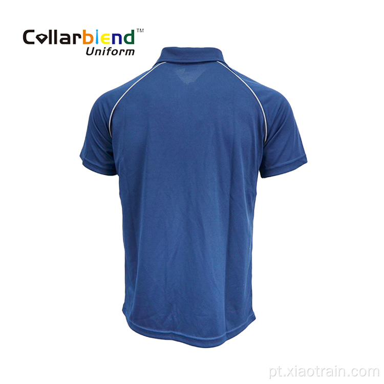 Camiseta azul marinho de desgaste de trabalho com bolso para cartão