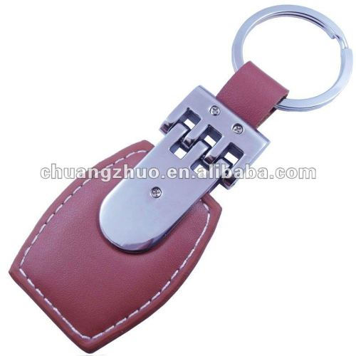 New design make leather keychain ,custom and embossed leather keychain made in china