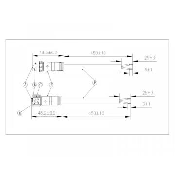 M12K porca de metal vertical conector à prova d&#39;água