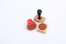 plastic or wooden stamp for election