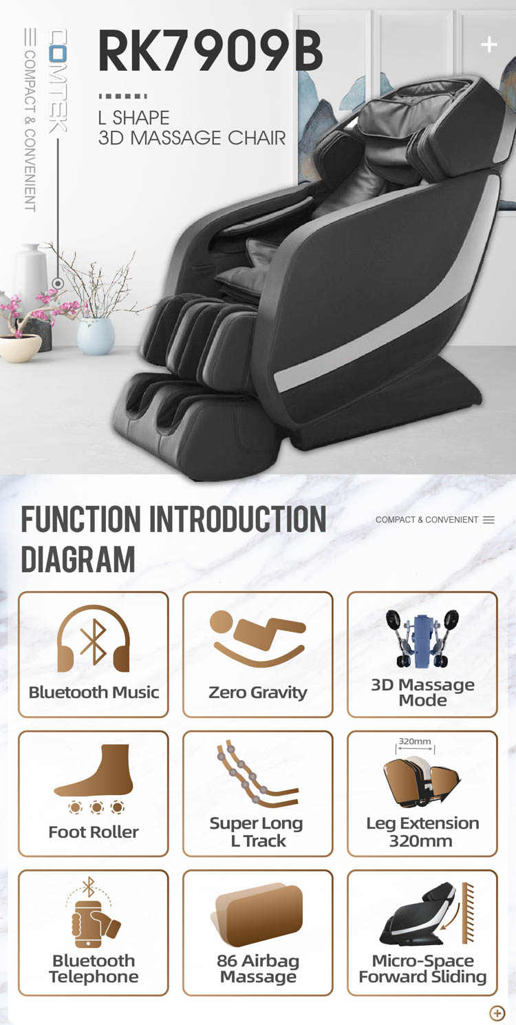 COMTEK RK7909B vending 3D massage chair with foot massage