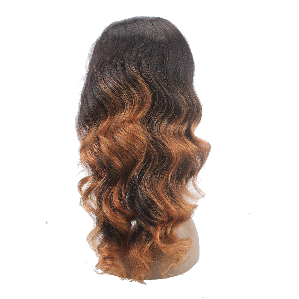 20 Inch Ombre Color T 2/30 Lace Front Wig 100% Human Hair Loose Deep Wave Wigs Brazilian Hair Remy Hair Elastic Lace Long 130%