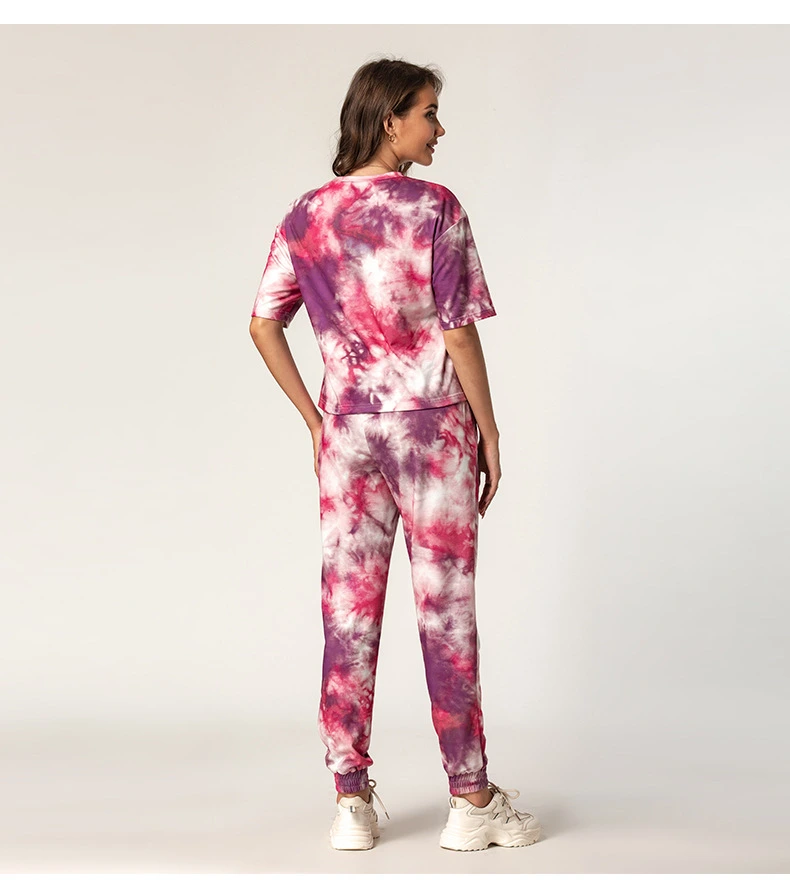 2020 New Hot Style Ladies Comfortable Home Outdoor Leisure Suit Tie-Dye Sleepwear Pajamas