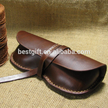 hot sale sunglasses cases uk, real leather eye glasses case with band closure