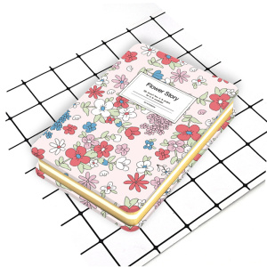 Custom flower style cute metal cover notebook