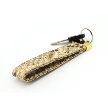 Custom Logo Promotional Metal Python Leather Key Chain